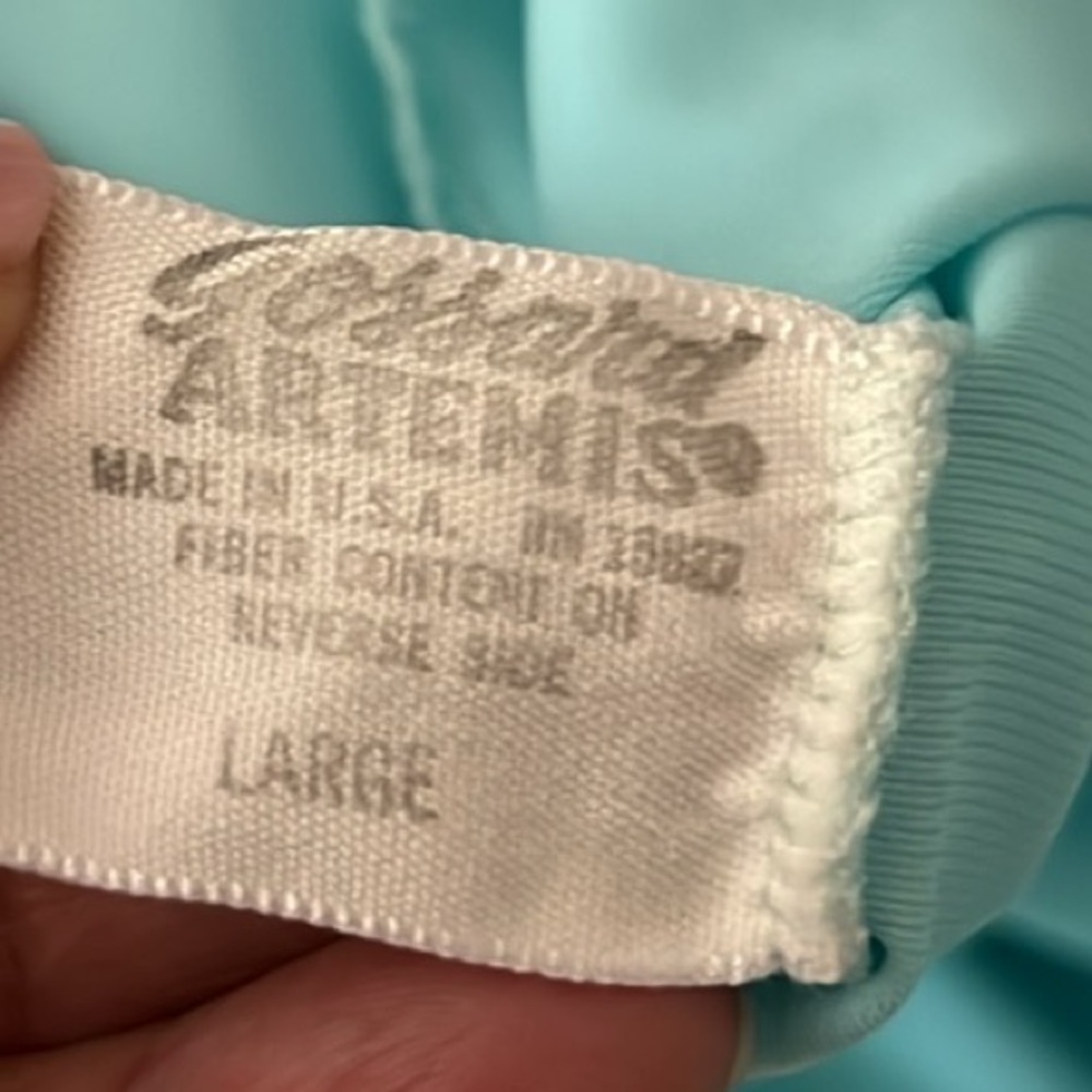 Vintage GOSSARD ARTEMIS Light Blue Lace Trim Nightgown - Picture 10 of 11